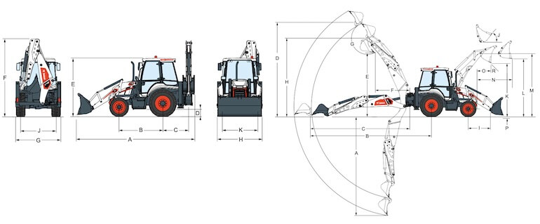 Bobcat B730 M Dimensions